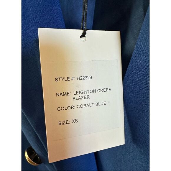 Generation Love Leighton Crepe Blazer in Cobalt Blue Size XS - Picture 7 of 7